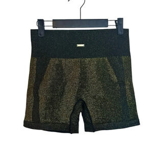 Fresought Metallic Ruched Bike Shorts